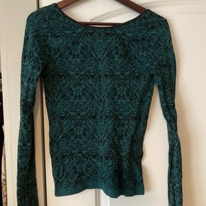 Free People Printed Low Back Top